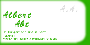 albert abt business card